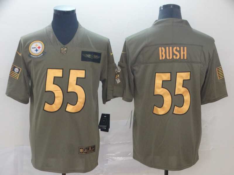 Nike Steelers 55 Devin Bush 2019 Olive Gold Salute To Service Limited Jersey,We sell and wholesale Nike Steelers 55 Devin Bush 2019 Olive Gold Salute To Service Limited Jersey on line form chian!
